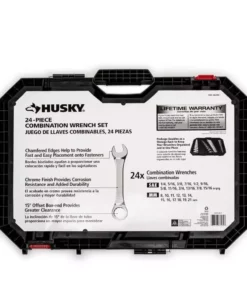 Husky SAE/MM Combination Wrench Set (24-Piece) -Deals Hand Tools Zone Store husky wrench sets hcw24pcsm 05 66 1000