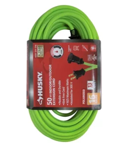 Husky 50 ft. 16/2 Indoor/Outdoor Extension Cord, Green 11 Husky 50 ft. 16/2 Indoor/Outdoor Extension Cord, Green -Deals Hand Tools Zone Store lime green husky general purpose cords hw16250hlg 40 1000