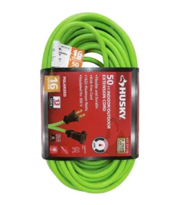 Husky 50 ft. 16/2 Indoor/Outdoor Extension Cord, Green 12 Husky 50 ft. 16/2 Indoor/Outdoor Extension Cord, Green -Deals Hand Tools Zone Store lime green husky general purpose cords hw16250hlg c3 1000