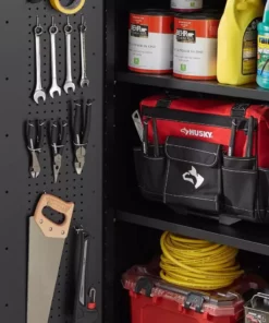 Husky Regular Duty Welded 24-Gauge Steel Freestanding Garage Cabinet in Black (31 in. W x 75 in. H x 20 in. D) -Deals Hand Tools Zone Store matte black powder coating husky free standing cabinets g3002l us 66 1000