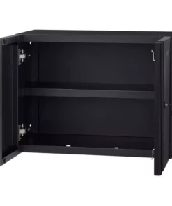 Husky Regular Duty Welded 24-Gauge Steel Wall Mounted Garage Cabinet in Black (24 in. W x 18 in. H x 12 in. D) 16 Husky Regular Duty Welded 24-Gauge Steel Wall Mounted Garage Cabinet in Black (24 in. W x 18 in. H x 12 in. D) -Deals Hand Tools Zone Store matte black powder coating husky wall mounted cabinets g2402w us 1d 1000