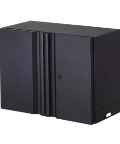 Husky Regular Duty Welded 24-Gauge Steel Wall Mounted Garage Cabinet in Black (24 in. W x 18 in. H x 12 in. D)