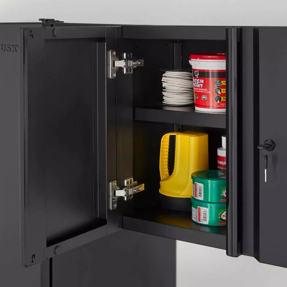 Husky Regular Duty Welded 24-Gauge Steel Wall Mounted Garage Cabinet in Black (24 in. W x 18 in. H x 12 in. D) 9 Husky Regular Duty Welded 24-Gauge Steel Wall Mounted Garage Cabinet in Black (24 in. W x 18 in. H x 12 in. D) - Image 7