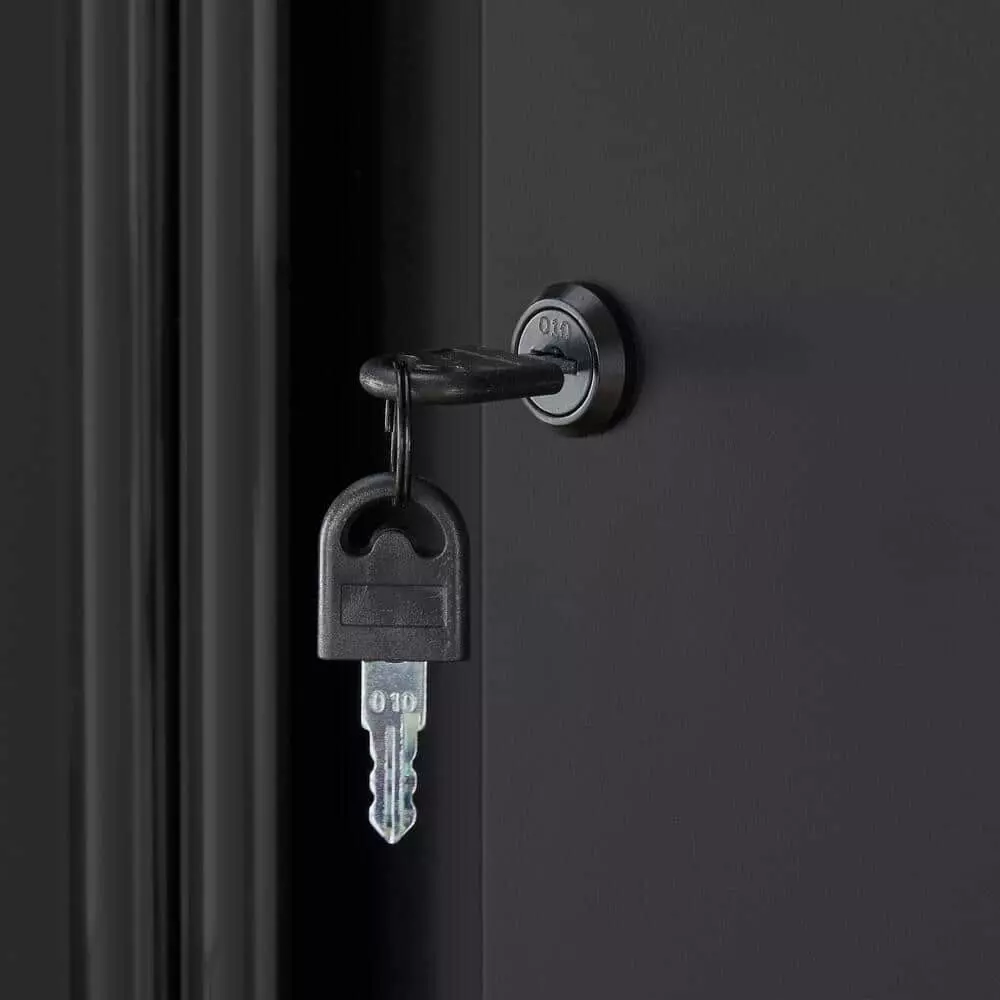 Husky Regular Duty Welded 24-Gauge Steel Wall Mounted Garage Cabinet in Black (24 in. W x 18 in. H x 12 in. D) 10 Husky Regular Duty Welded 24-Gauge Steel Wall Mounted Garage Cabinet in Black (24 in. W x 18 in. H x 12 in. D) - Image 8