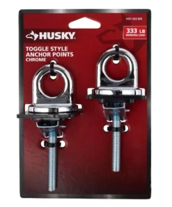Husky Chrome Toggle Anchor Point (2-Pack) -Deals Hand Tools Zone Store metallics husky tie down hardware accessories 55648 e1 1000