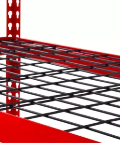 Husky 5-Tier Heavy Duty Steel Garage Storage Shelving Unit in Red (48 in. W x 78 in. H x 24 in. D) -Deals Hand Tools Zone Store red black husky freestanding shelving units mr482478w5 r 1f 1000