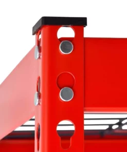 Husky 5-Tier Heavy Duty Steel Garage Storage Shelving Unit in Red (48 in. W x 78 in. H x 24 in. D) -Deals Hand Tools Zone Store red black husky freestanding shelving units mr482478w5 r 31 1000