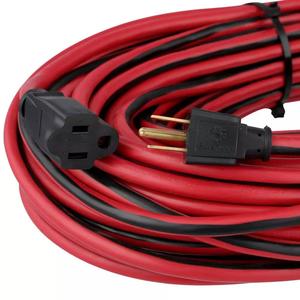 Husky 100 ft. 14/3 Indoor/Outdoor Extension Cord, Red and Black 3 Husky 100 ft. 14/3 Indoor/Outdoor Extension Cord, Red and Black - Image 2