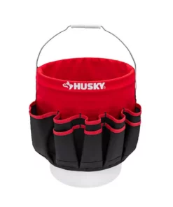 Husky 12 in. 30 Pocket Heavy Duty Bucket Jockey 5 Gallon In-Bucket Storage Tool Bag