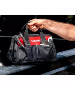 Husky 12 in 4 Pocket Zippered Tool Bag 14 Husky 12 in 4 Pocket Zippered Tool Bag -Deals Hand Tools Zone Store red black husky tool bags hd60012 th 40 1000