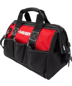 Husky 15 in. 8 Pocket Zippered Tool Bag -Deals Hand Tools Zone Store red black husky tool bags hd60015 th 4f 1000