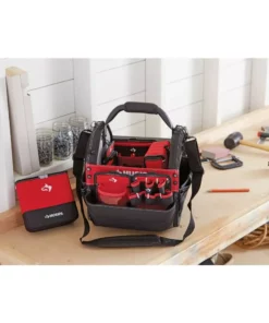 Husky 10 in. 15 Pocket Open Top Tool Bag -Deals Hand Tools Zone Store red black husky tool bags hd70010 th 31 1000