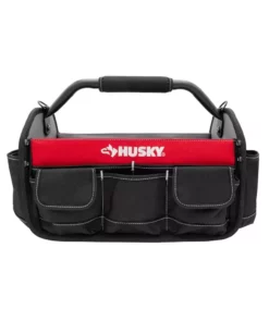 Husky 17 in. 18 Pocket Open Top Tool Bag -Deals Hand Tools Zone Store red black husky tool bags hd70017 th 66 1000