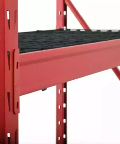 Husky 3-Tier Heavy Duty Industrial Welded Steel Garage Storage Shelving Unit in Red (65 in. W x 54 in. H x 24 in. D) -Deals Hand Tools Zone Store red husky freestanding shelving units hbr652454w3 r 1f 1000