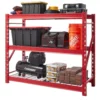 Husky 3-Tier Heavy Duty Industrial Welded Steel Garage Storage Shelving Unit in Red (65 in. W x 54 in. H x 24 in. D) 2 Husky 3-Tier Heavy Duty Industrial Welded Steel Garage Storage Shelving Unit in Red (65 in. W x 54 in. H x 24 in. D) -Deals Hand Tools Zone Store red husky freestanding shelving units hbr652454w3 r 64 1000