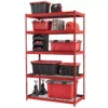 Husky 5-Tier Heavy Duty Boltless Steel Garage Storage Shelving Unit in Red (48 in. W x 78 in. H x 24 in. D) -Deals Hand Tools Zone Store red husky freestanding shelving units n2r482478w5r 64 1000