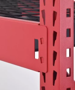 Husky 4-Tier Industrial Duty Steel Freestanding Garage Storage Shelving Unit in Red (77 in. W x 78 in. H x 24 in. D) -Deals Hand Tools Zone Store red husky freestanding shelving units n2w772478w4r 1f 1000