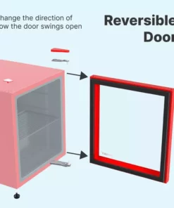 Husky 1.5 Cu. ft. 40-Can Glass Door Freestanding Countertop Quiet Mini Fridge with Reversible Door without Freezer (Red) -Deals Hand Tools Zone Store red husky mini fridges osfg010 rm 31 1000