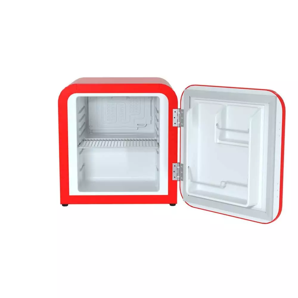 Husky 1.51 Cu. ft. 40-Can Retro Freestanding Quiet Compact Countertop Mini Fridge with Reversible Door without Freezer (Red) 4 Husky 1.51 Cu. ft. 40-Can Retro Freestanding Quiet Compact Countertop Mini Fridge with Reversible Door without Freezer (Red) - Image 3