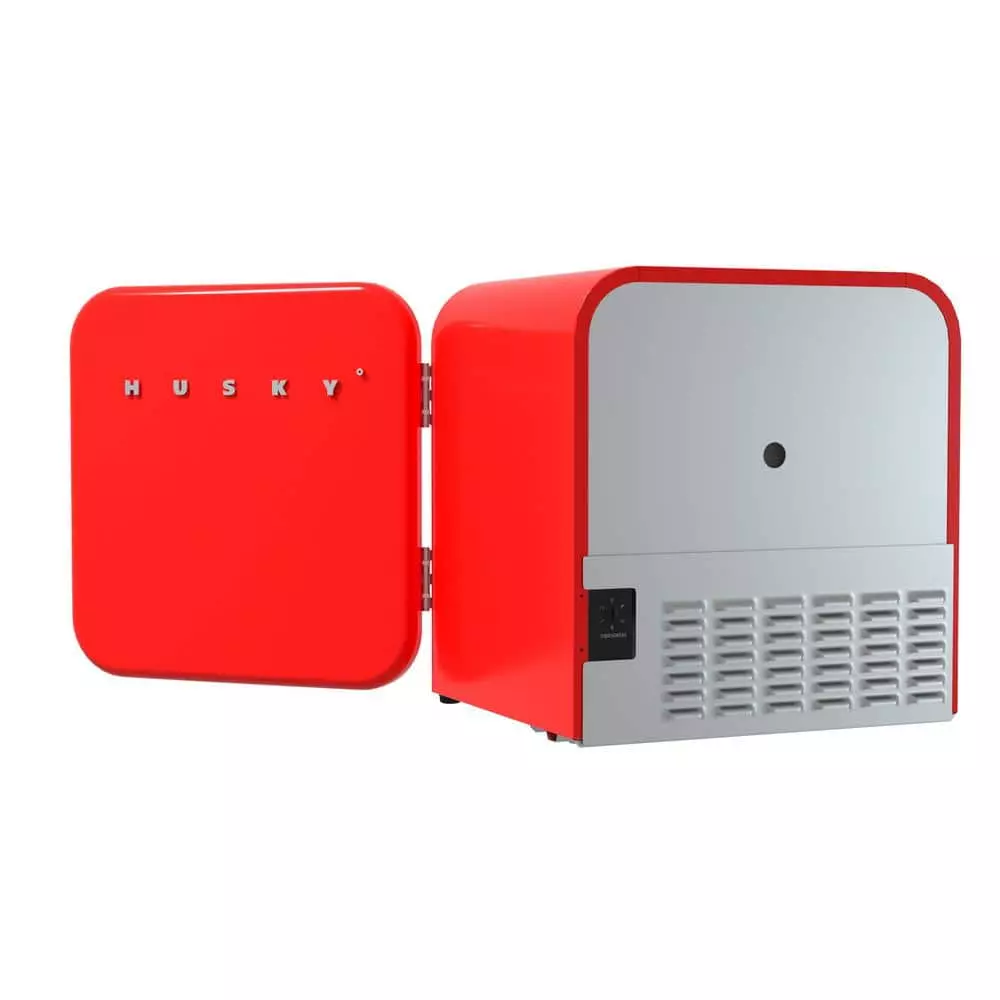 Husky 1.51 Cu. ft. 40-Can Retro Freestanding Quiet Compact Countertop Mini Fridge with Reversible Door without Freezer (Red) 6 Husky 1.51 Cu. ft. 40-Can Retro Freestanding Quiet Compact Countertop Mini Fridge with Reversible Door without Freezer (Red) - Image 5