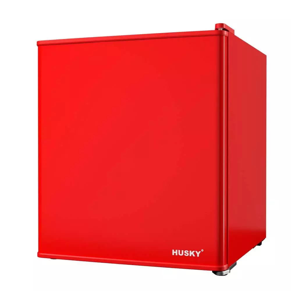 Husky 1.5 Cu. ft. 40-Can Solid Door Freestanding Countertop Quiet Mini Fridge with Reversible Door without Freezer (Red) 3 Husky 1.5 Cu. ft. 40-Can Solid Door Freestanding Countertop Quiet Mini Fridge with Reversible Door without Freezer (Red)