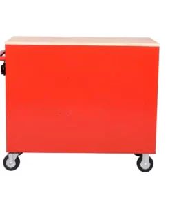 Husky 42 in. W x 18.1 in. D 8-Drawer Red Mobile Workbench Cabinet with Solid Wood Top -Deals Hand Tools Zone Store red husky mobile workbenches h42mwc8red 66 1000