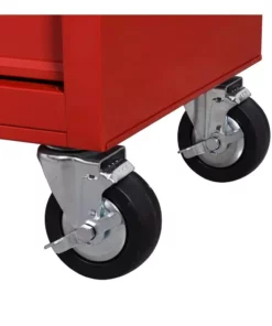 Husky 42 in. W x 18.1 in. D 8-Drawer Red Mobile Workbench Cabinet with Solid Wood Top -Deals Hand Tools Zone Store red husky mobile workbenches h42mwc8red c3 1000