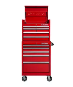 Husky 27 in. 11-Drawer Tool Chest and Cabinet Combo in Red -Deals Hand Tools Zone Store red husky tool chest combos 410 026 0111 4f 1000