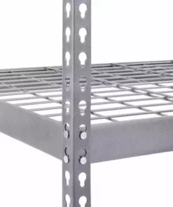 Husky 5-Tier Heavy Duty Steel Garage Storage Shelving Unit in Silver (48 in. W x 78 in. H x 24 in. D) -Deals Hand Tools Zone Store silver husky freestanding shelving units mr482478w5 1f 1000