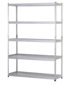 Husky 5-Tier Heavy Duty Steel Garage Storage Shelving Unit in Silver (48 in. W x 78 in. H x 24 in. D) -Deals Hand Tools Zone Store silver husky freestanding shelving units mr482478w5 40 1000