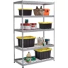 Husky 5-Tier Heavy Duty Steel Garage Storage Shelving Unit in Silver (48 in. W x 78 in. H x 24 in. D) -Deals Hand Tools Zone Store silver husky freestanding shelving units mr482478w5 64 1000