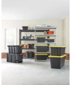 Husky 5-Tier Heavy Duty Steel Garage Storage Shelving Unit in Silver (48 in. W x 78 in. H x 24 in. D) -Deals Hand Tools Zone Store silver husky freestanding shelving units mr482478w5 c3 1000