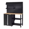 Husky 6-Piece Ready-to-Assemble Steel Garage Workstation in Black (53 in. W x 69.5 in. H x 19.5 in. D) -Deals Hand Tools Zone Store smooth glossy black powder coating husky garage storage systems g52006s1 us 64 1000