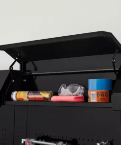 Husky 6-Piece Ready-to-Assemble Steel Garage Workstation in Black (53 in. W x 69.5 in. H x 19.5 in. D) -Deals Hand Tools Zone Store smooth glossy black powder coating husky garage storage systems g52006s1 us a0 1000