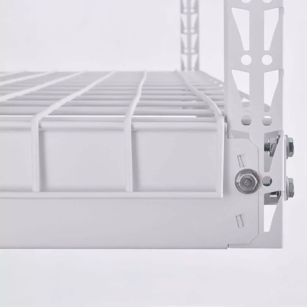 Husky Adjustable Height Overhead Ceiling Mount Garage Rack in White (42 in. H x 96 in. W x 32 in. D) 6 Husky Adjustable Height Overhead Ceiling Mount Garage Rack in White (42 in. H x 96 in. W x 32 in. D) - Image 4