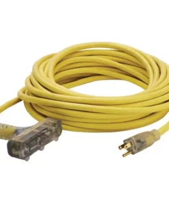 Husky 50 ft. 12/3 Lighted Triple Tap Extension Cord -Deals Hand Tools Zone Store yellow husky general purpose cords 76050hy d4 1000