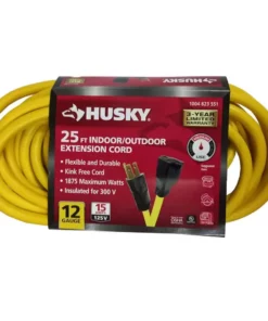 Husky 25 ft. 12/3 Extension Cord, Yellow 7 Husky 25 ft. 12/3 Extension Cord, Yellow -Deals Hand Tools Zone Store yellow husky general purpose cords hd 1004823551 4f 1000