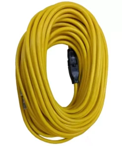 Husky 100 ft. 12/3 Extension Cord, Yellow -Deals Hand Tools Zone Store yellow husky general purpose cords hd 1004823555 4f 1000