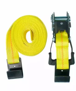 Husky 2 in. x 27 ft. Heavy-Duty Ratchet Tie-Down Strap with Flat Hooks -Deals Hand Tools Zone Store yellows golds husky ratchet straps fh0850 c3 1000