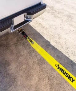 Husky 4 in. x 30 ft. Recovery Strap -Deals Hand Tools Zone Store yellows golds husky tie down hardware accessories 54502 44 1000